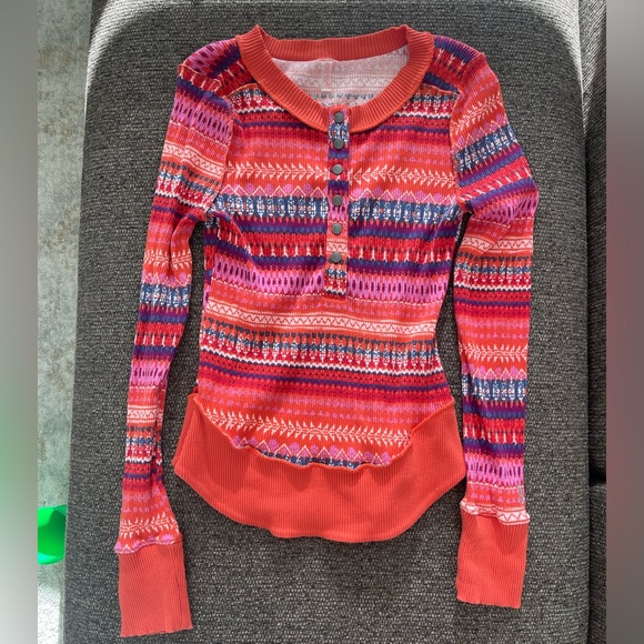 Free People Rally Printed Layer, size M, fired up combo - Picture 4 of 6